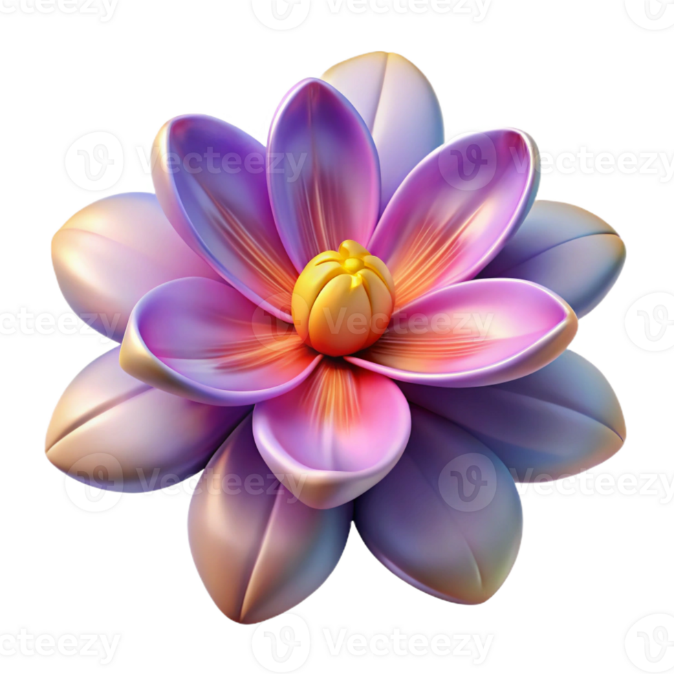 wonderful creative A close-up view of a flower's intricate petals and stamen, with vibrant, contrasting colors and a soft, diffused light, in a botanical, abstract style 4K png