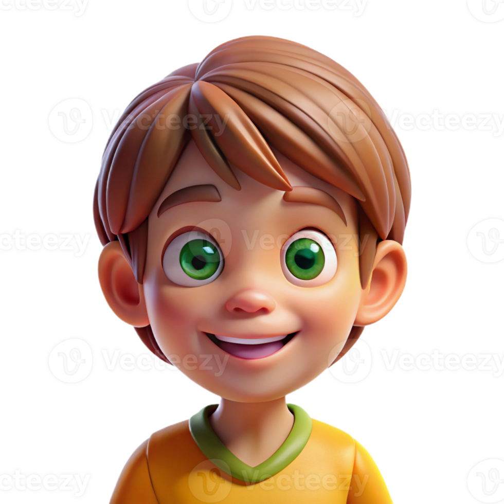 wonderful minimalist Portrait of a child with bright, curious eyes and a mischievous smile, bathed in warm, natural sunlight, illustrated in a whimsical, storybook style authentic png