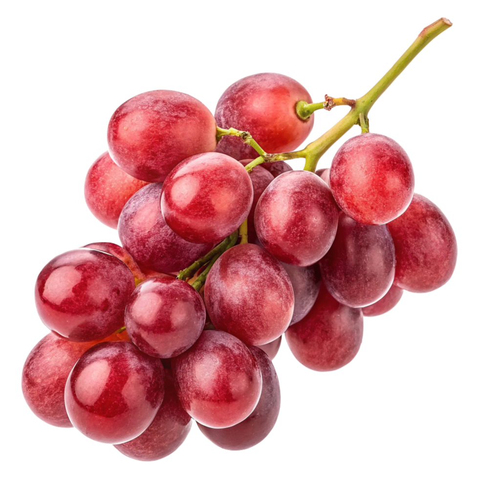 A Bunch of Red Grapes Isolated on Black Background A Delicious and Healthy Snack png