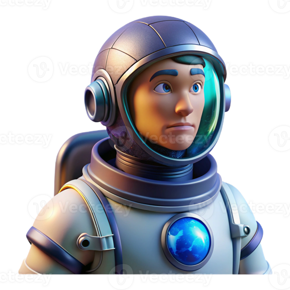 vibrant traditional Portrait of an astronaut in a spacesuit, gazing out at the Earth, illuminated by the ethereal glow of distant stars, in a photorealistic, sci-fi style premium png