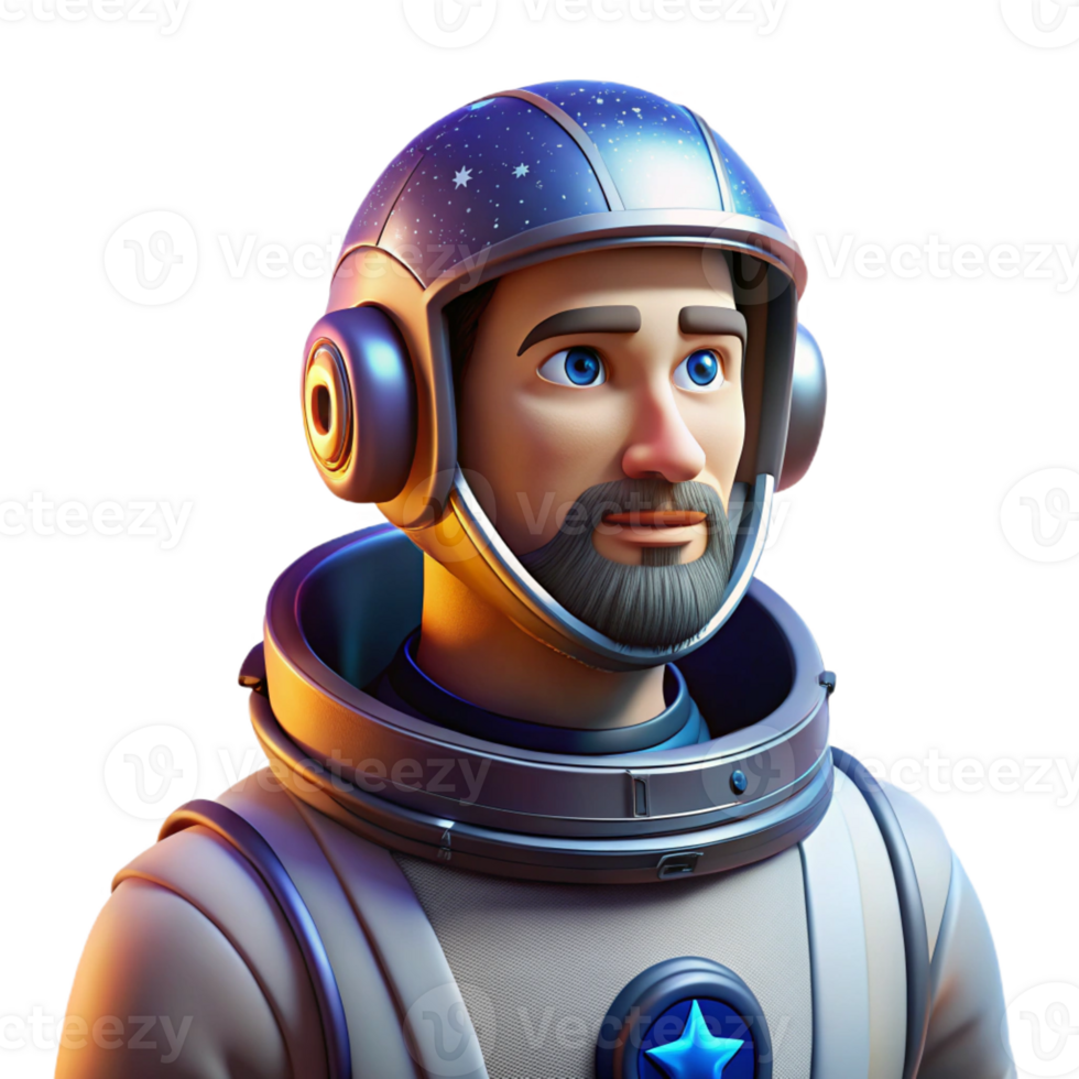 stunning contemporary Portrait of an astronaut in a spacesuit, gazing out at the Earth, illuminated by the ethereal glow of distant stars, in a photorealistic, sci-fi style genuine png