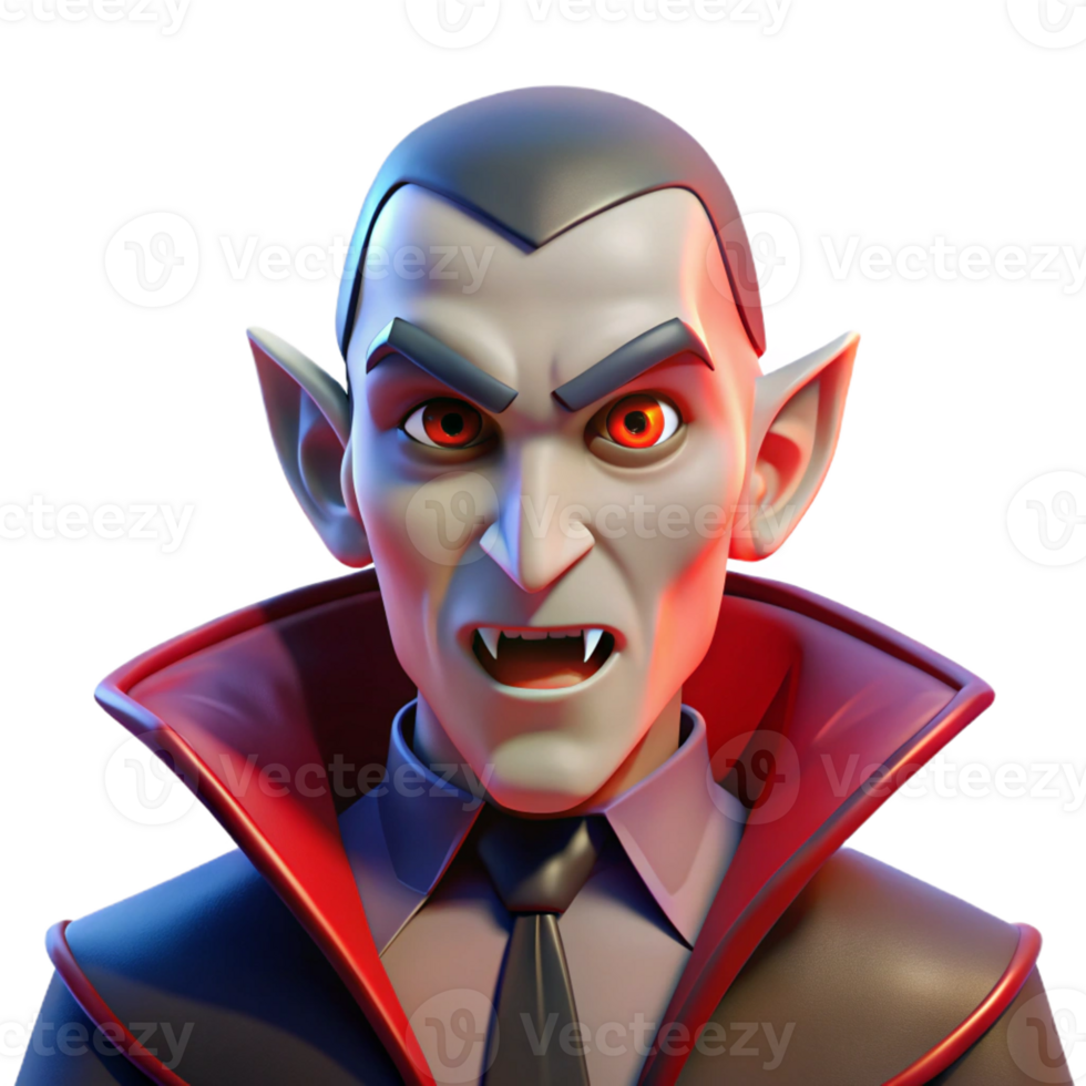 stunning minimalist Portrait of a vampire with pale skin and piercing red eyes, illuminated by the eerie glow of moonlight, in a gothic, horror style authentic png