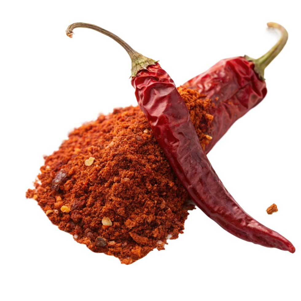 Dried Red Chili Peppers and Chili Powder Blend Aromatic Spicy Seasoning Ingredient png