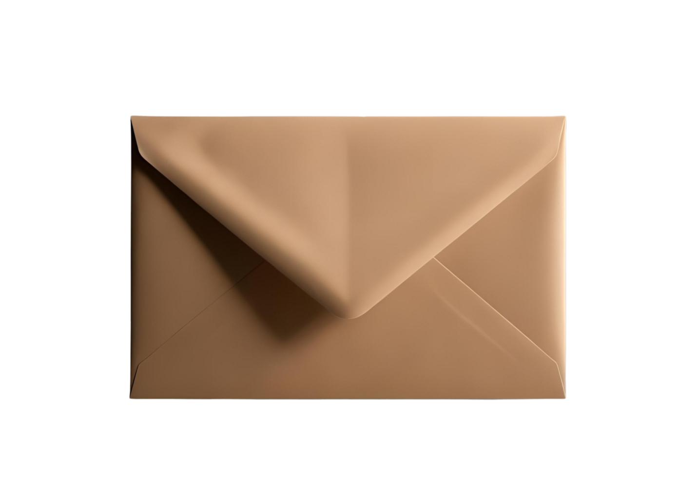 Large A4 brown envelope isolated, ideal for documents, mailing, and office use. png