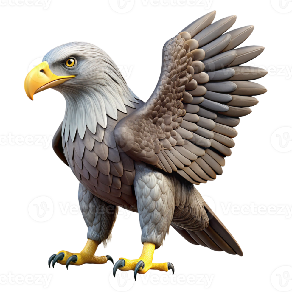 vibrant abstract A powerful eagle soaring through the sky, dynamic pose, realistic rendering authentic png