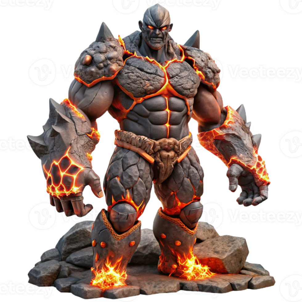 impressive creative A Powerful Titan with Skin of Rock and genuine png