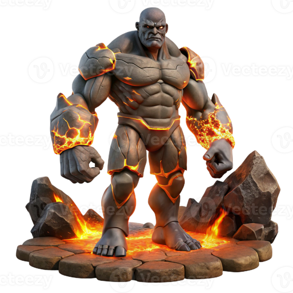 magnificent abstract A Powerful Titan with Skin of Rock and genuine png