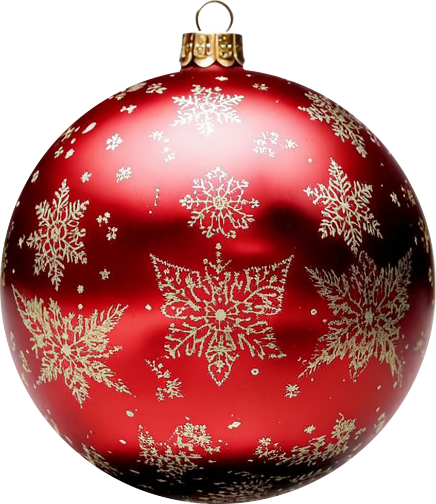 An Elegant Red Christmas Ornament that features a stunning, intr png