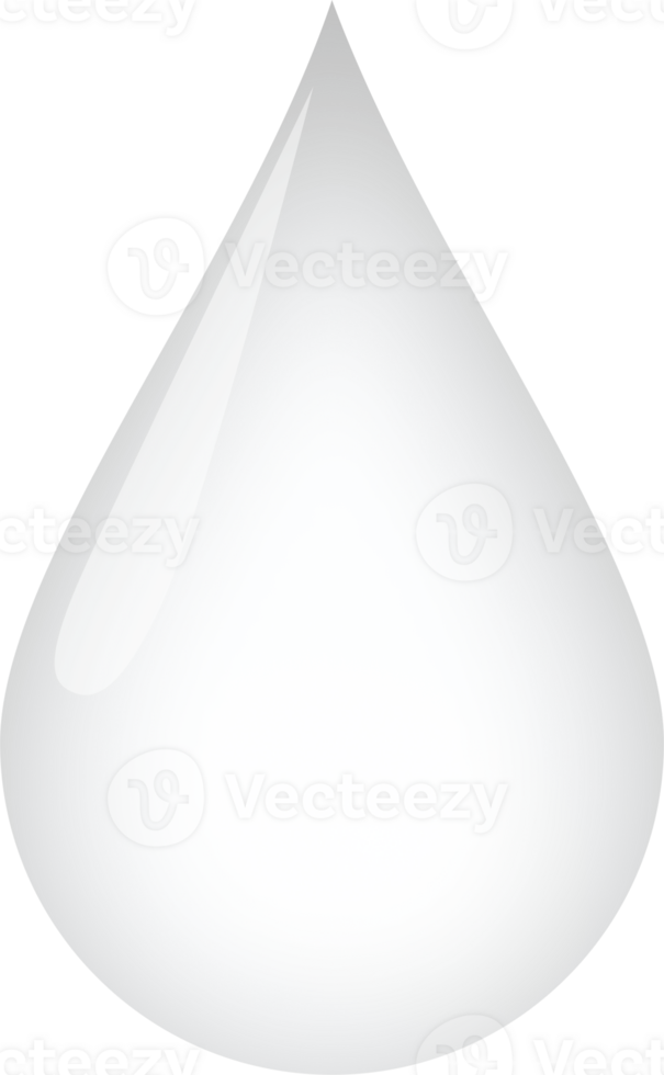 A transparent drop of liquid of a classic shape png