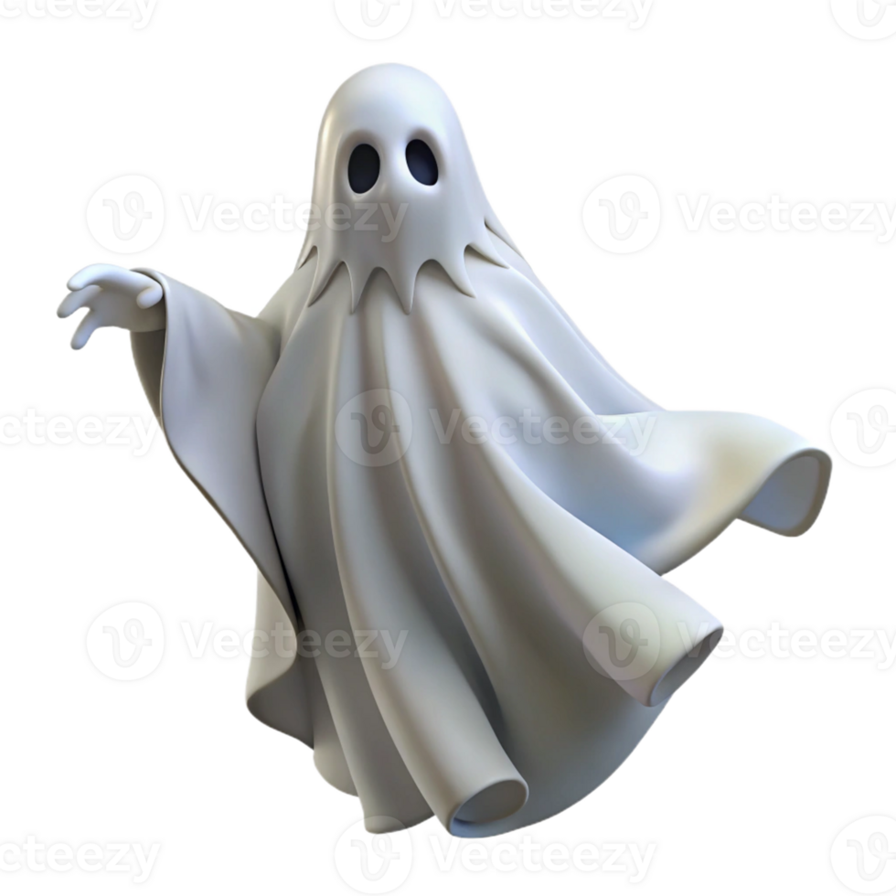 extraordinary traditional A spectral ghost with flowing white robes, drifting through the air. Horror style, dim lighting high quality png
