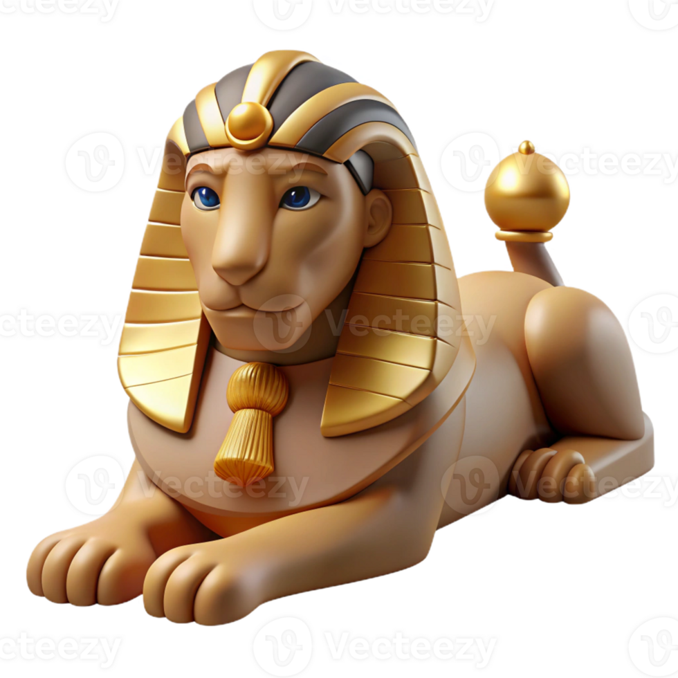 magnificent abstract stunning classic Mysterious Sphinx Lion's 4K detailed png