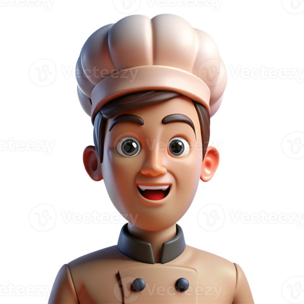 serene creative Portrait of a chef with a toque and a confident smirk, lit by warm kitchen lights, in a culinary photography style genuine png