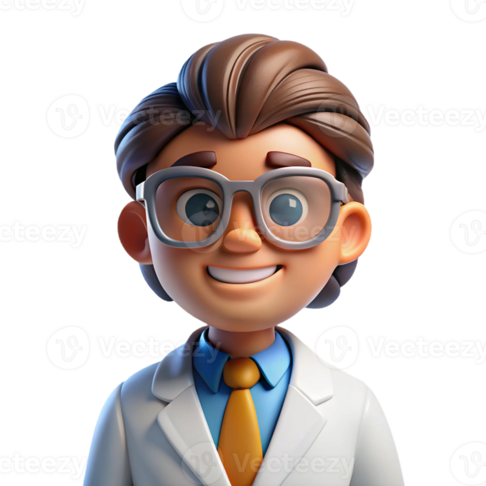 magnificent creative Portrait of a scientist with lab goggles and a focused expression, lit by a bright microscope light, in a scientific illustration style premium png