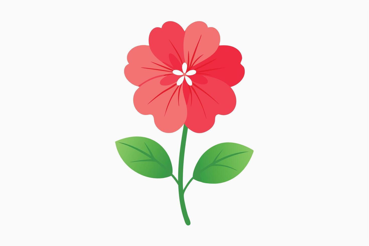 A vibrant Red and Pink Flower Design vector