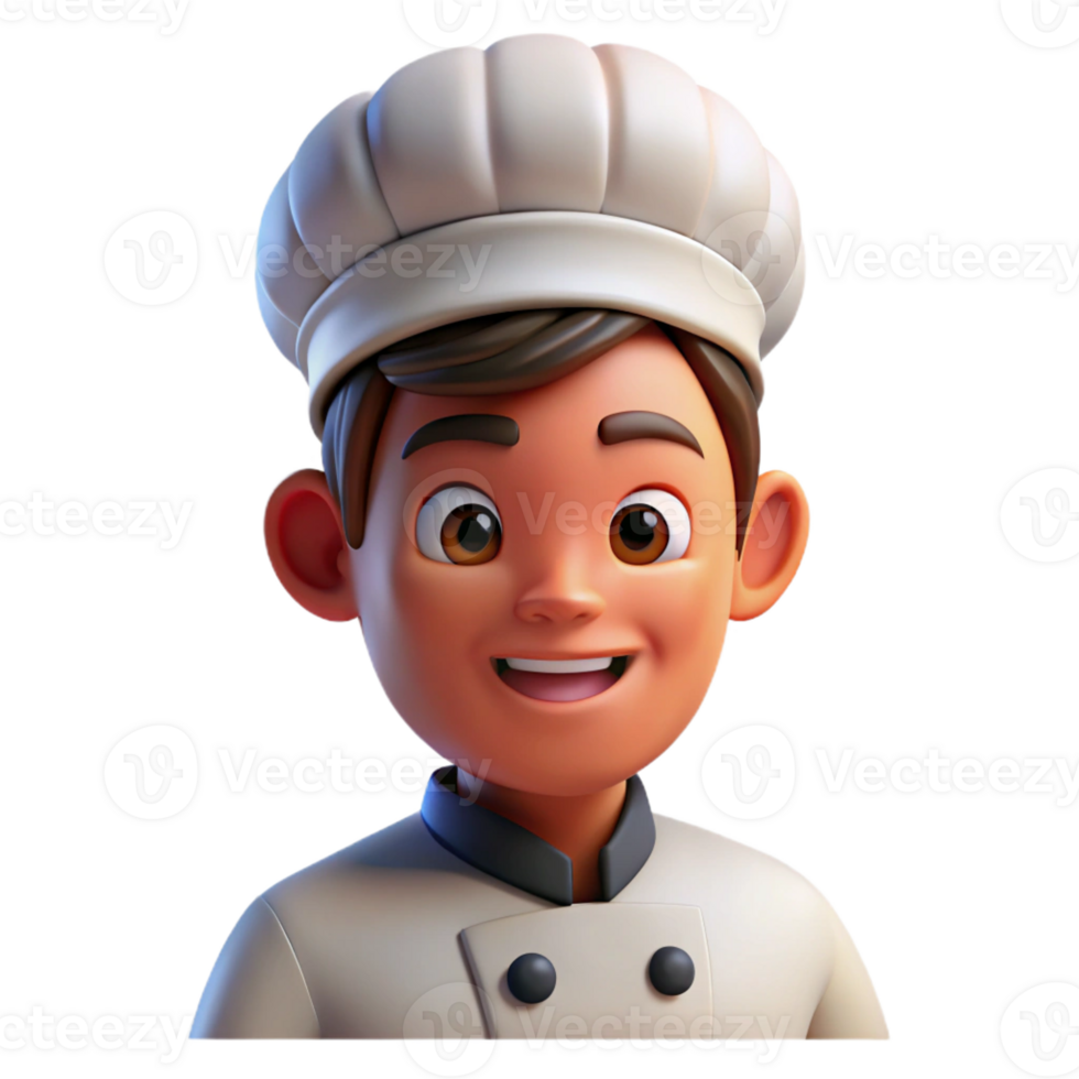 vibrant abstract Portrait of a chef with a toque and a confident smirk, lit by warm kitchen lights, in a culinary photography style high resolution png