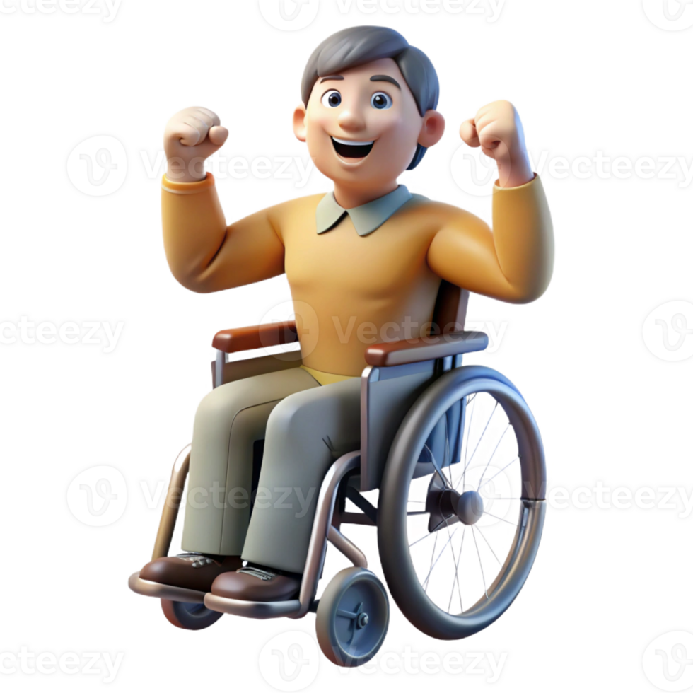 dramatic rustic Portrait of a person in wheelchair, highlighting their strength and resilience, lit by dynamic, empowering light, in a documentary photography style authentic png