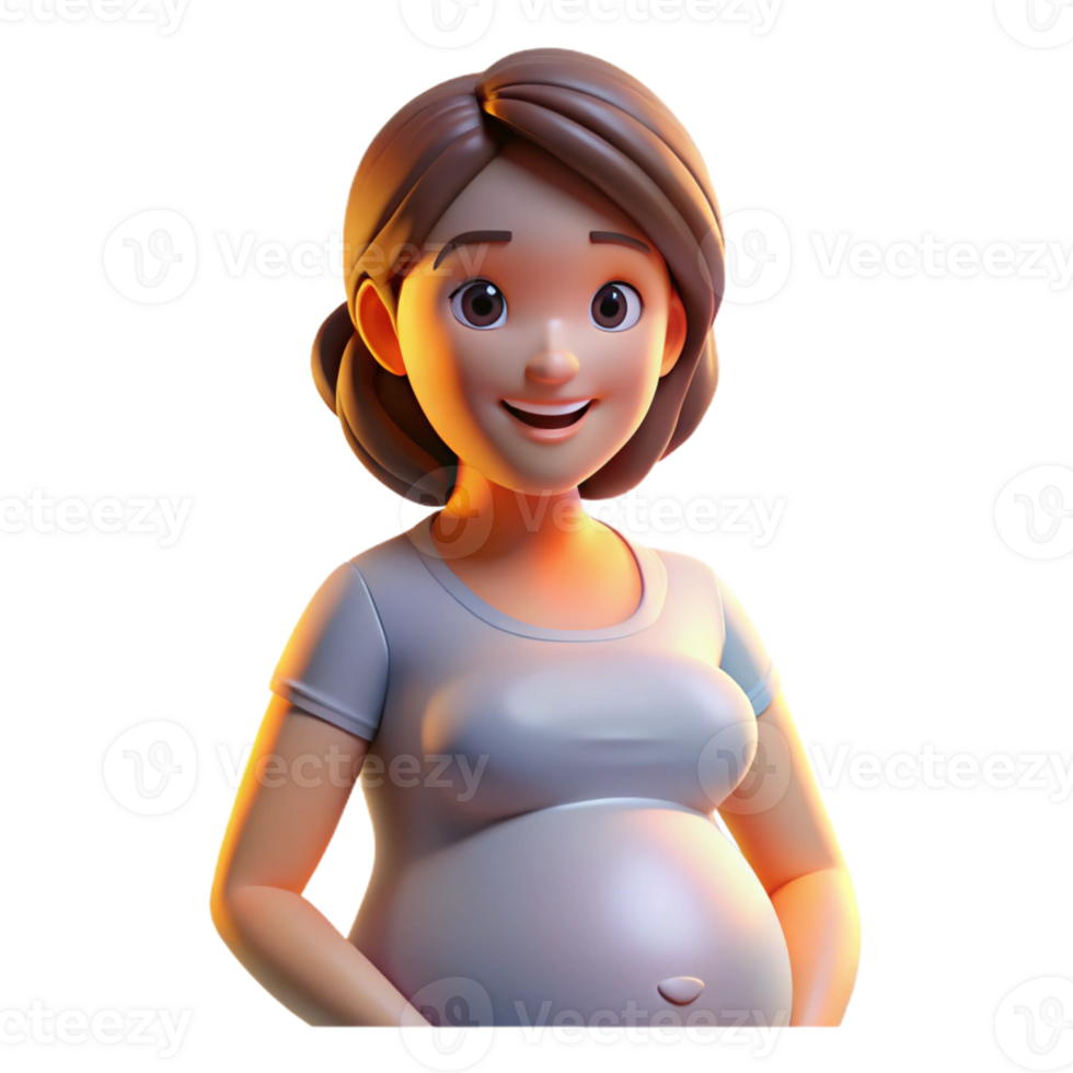dramatic artistic Portrait of a pregnant woman, radiating a gentle glow, lit by soft, warm light, in a maternity photography style high quality png