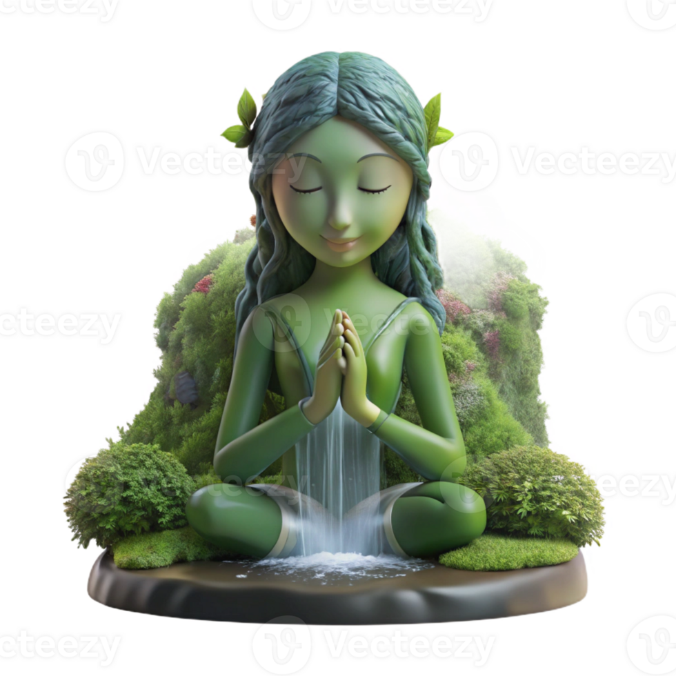serene classic A Serene Forest Spirit with Skin of Moss genuine png
