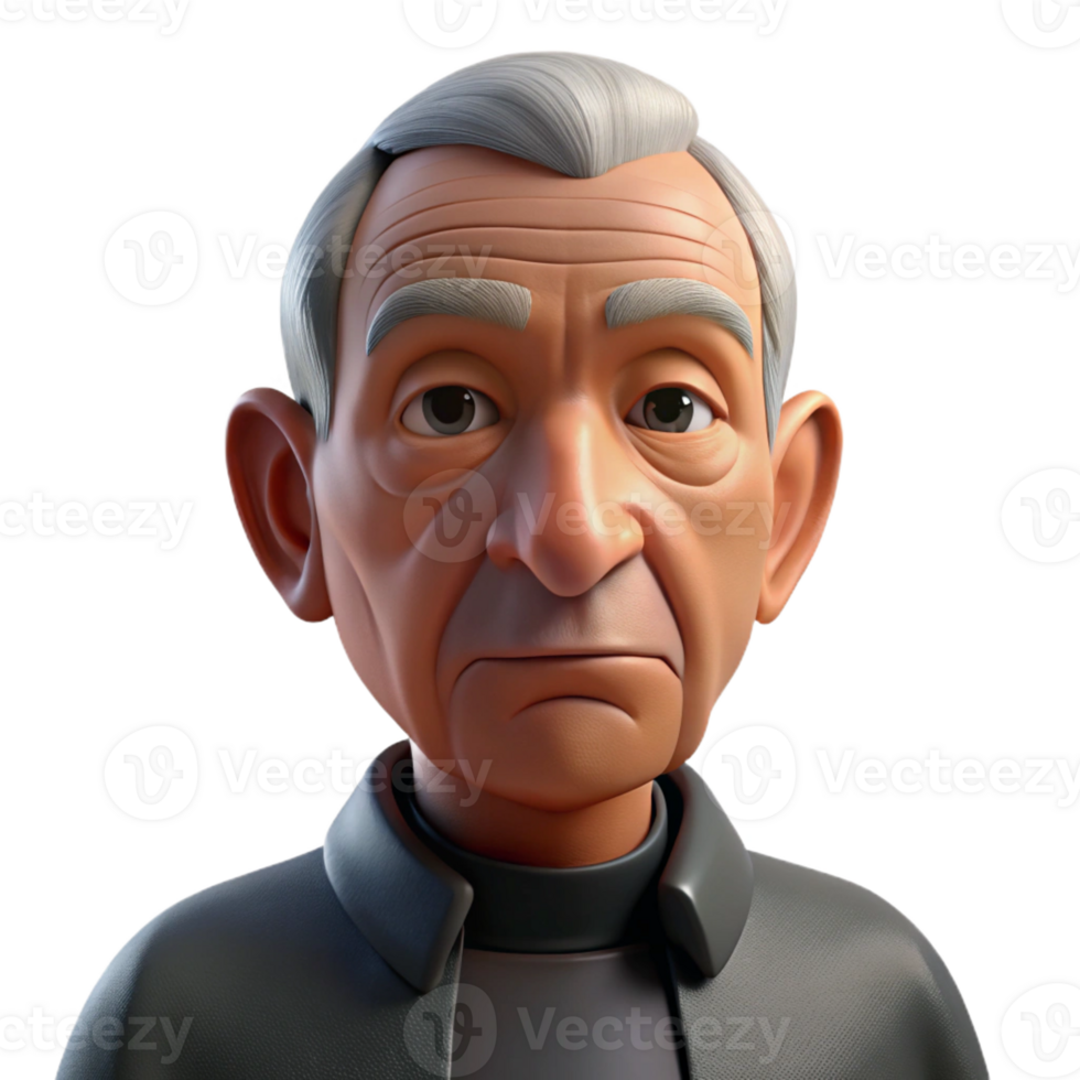 beautiful vintage Close Up Portrait of an Elderly Man with genuine png