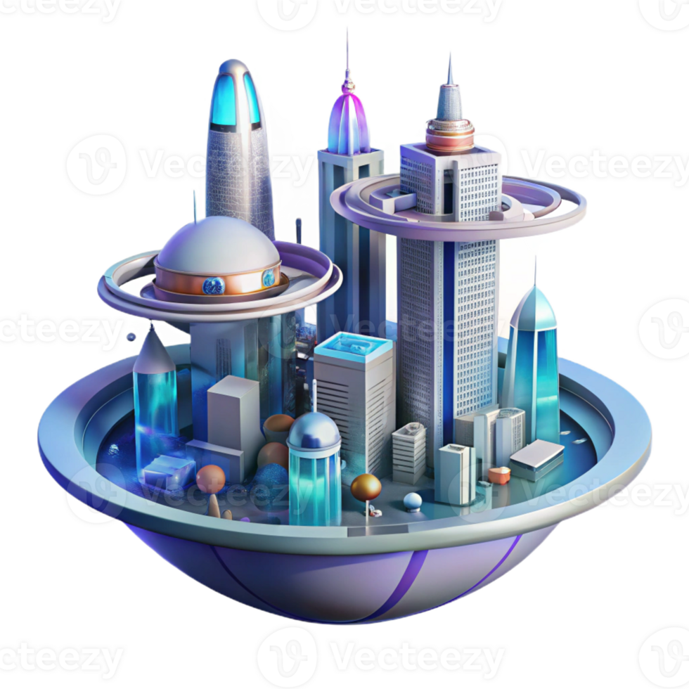 extraordinary artistic A futuristic cityscape built on the rings of Saturn, with flying vehicles zipping between towering holographic advertisements. Cyberpunk lighting, art deco style detailed png