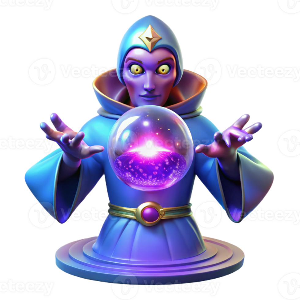 dramatic contemporary A powerful psychic projecting a holographic image of a looming cosmic entity. Intense lighting, fantasy style authentic png