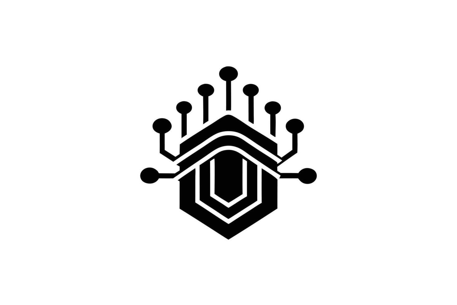 Modern data storage system logo design. vector