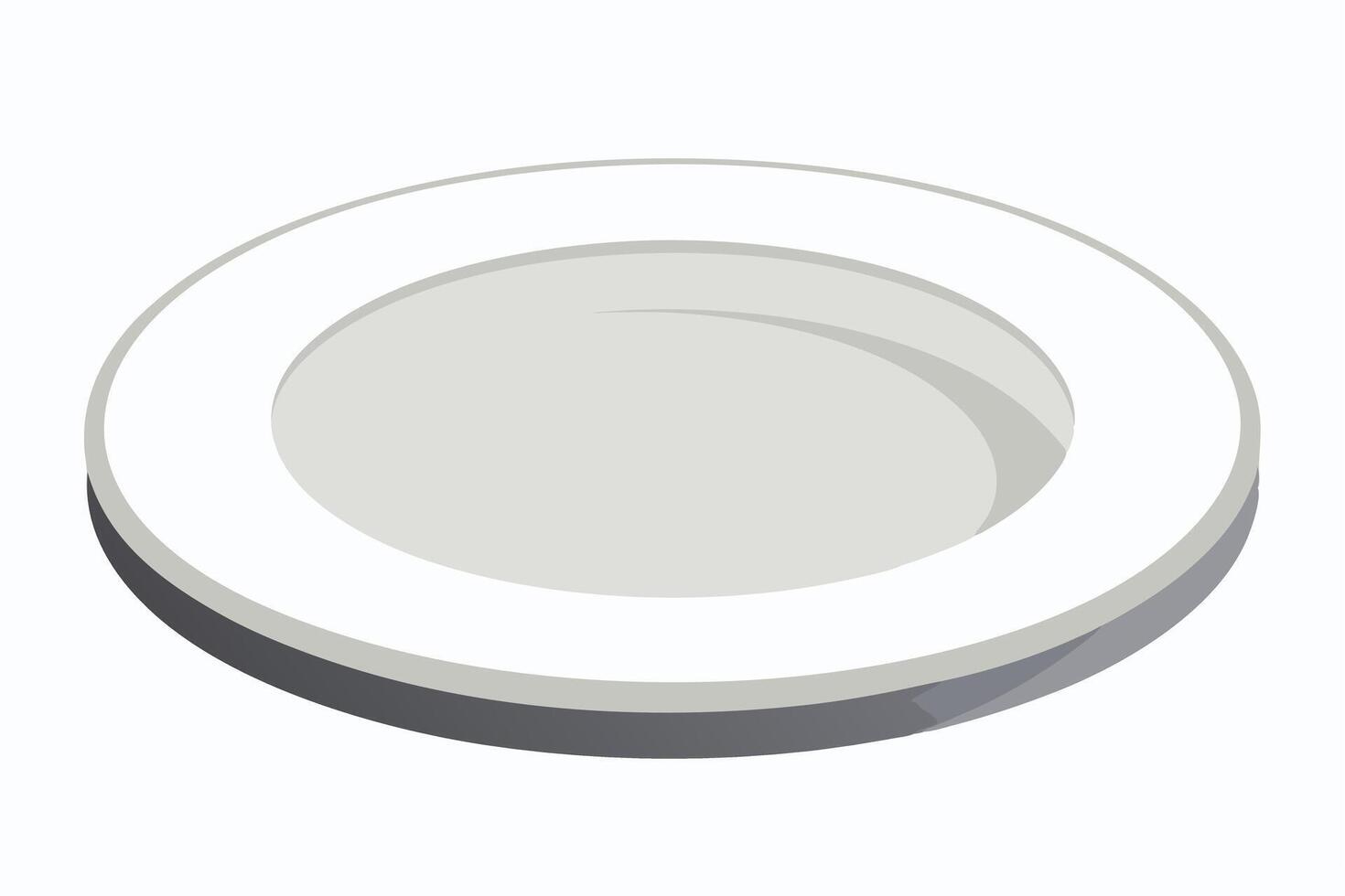 Empty White Plate Illustration vector