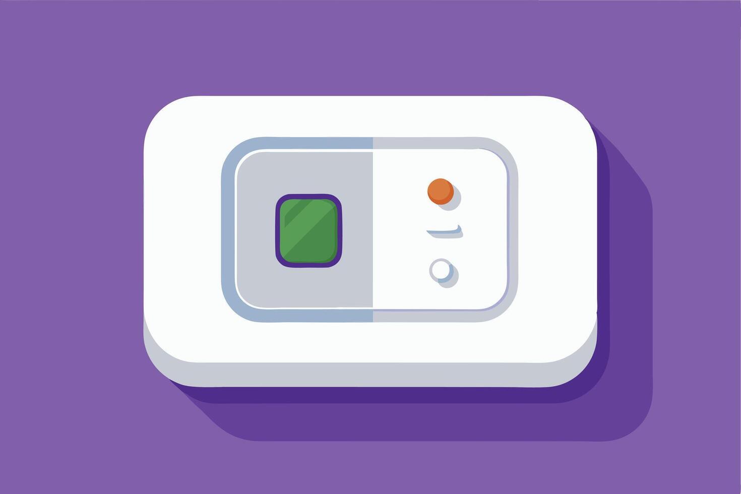 Flat illustration of a modern wall-mounted electrical device. vector