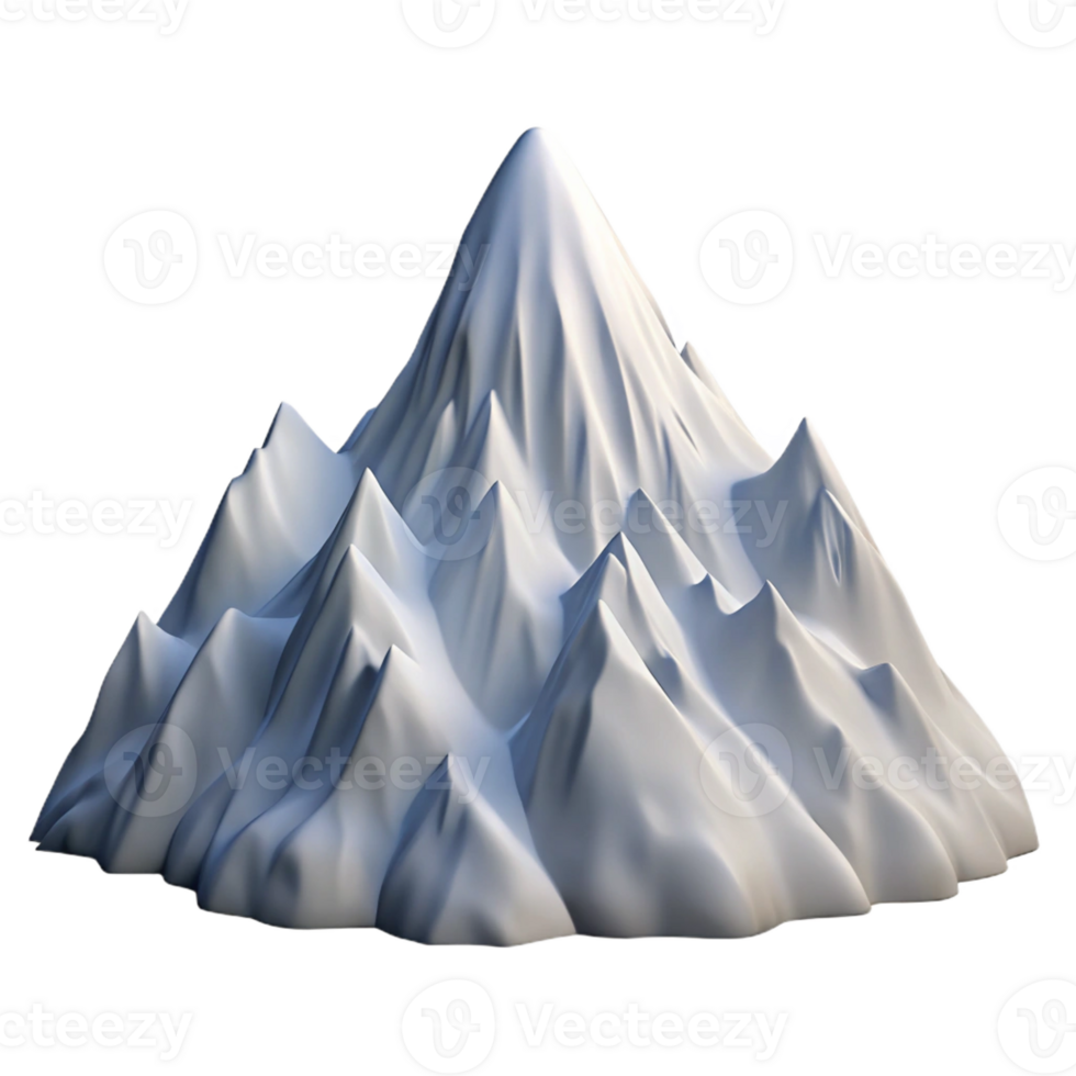 stunning artistic A majestic mountain range covered in snow, crisp, clear light, realistic style authentic png