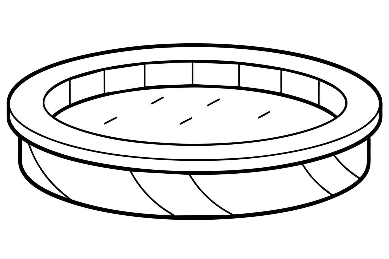 A Round above-ground pool diagram vector