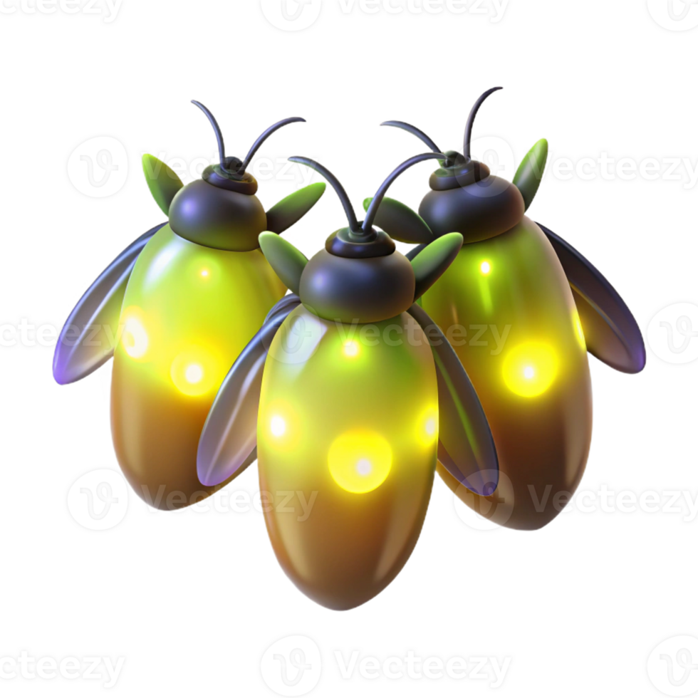 magnificent creative A Group of Fireflies Glowing in the detailed png