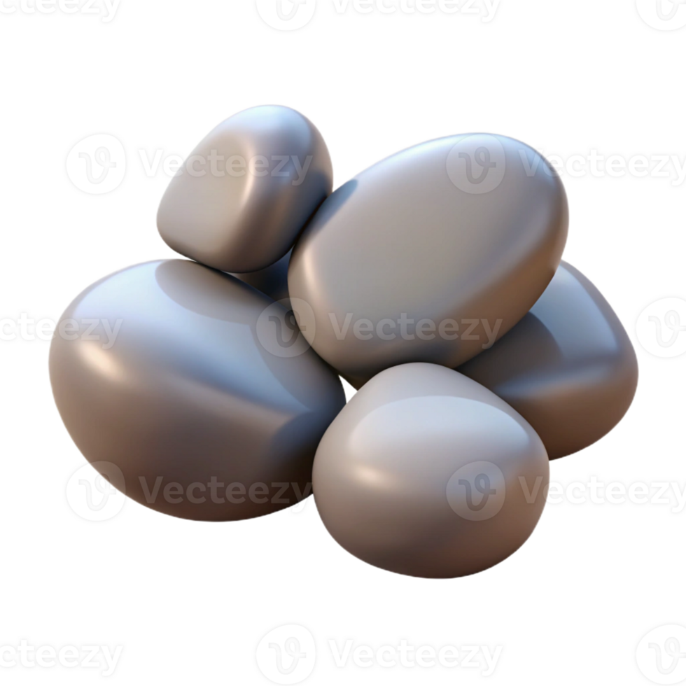 stunning classic A group of pebbles on a beach, smooth and rounded, natural lighting, realistic style 4K png