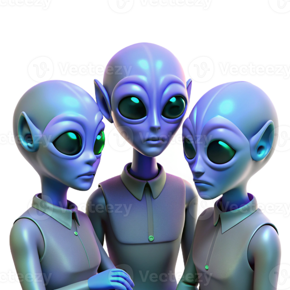 impressive rustic A group of alien diplomats with iridescent skin and multifaceted eyes engage in a silent conversation. Ambient, neon lighting. Surrealist style premium png