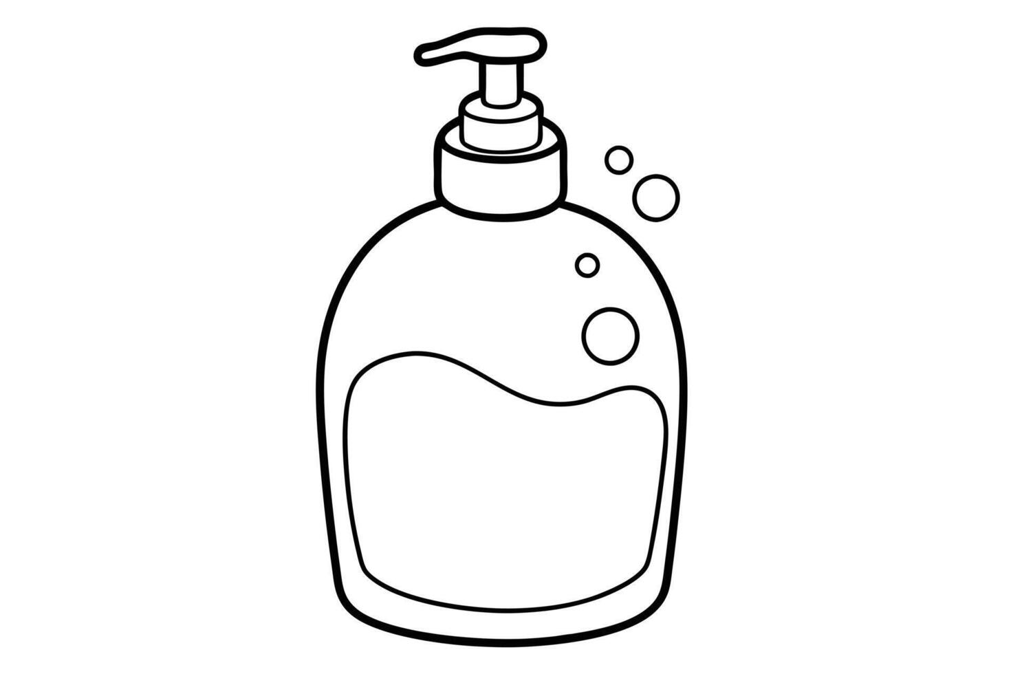 Simple Line Drawing of a Hand Sanitizer Dispenser vector