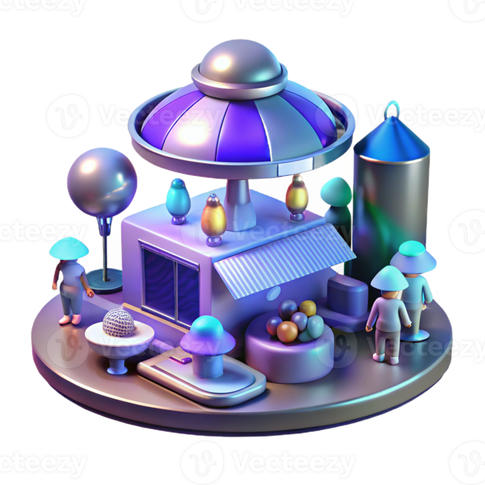 extraordinary rustic A futuristic marketplace bustling with alien vendors and holographic advertisements. Chaotic, market lighting. Street photography style authentic png