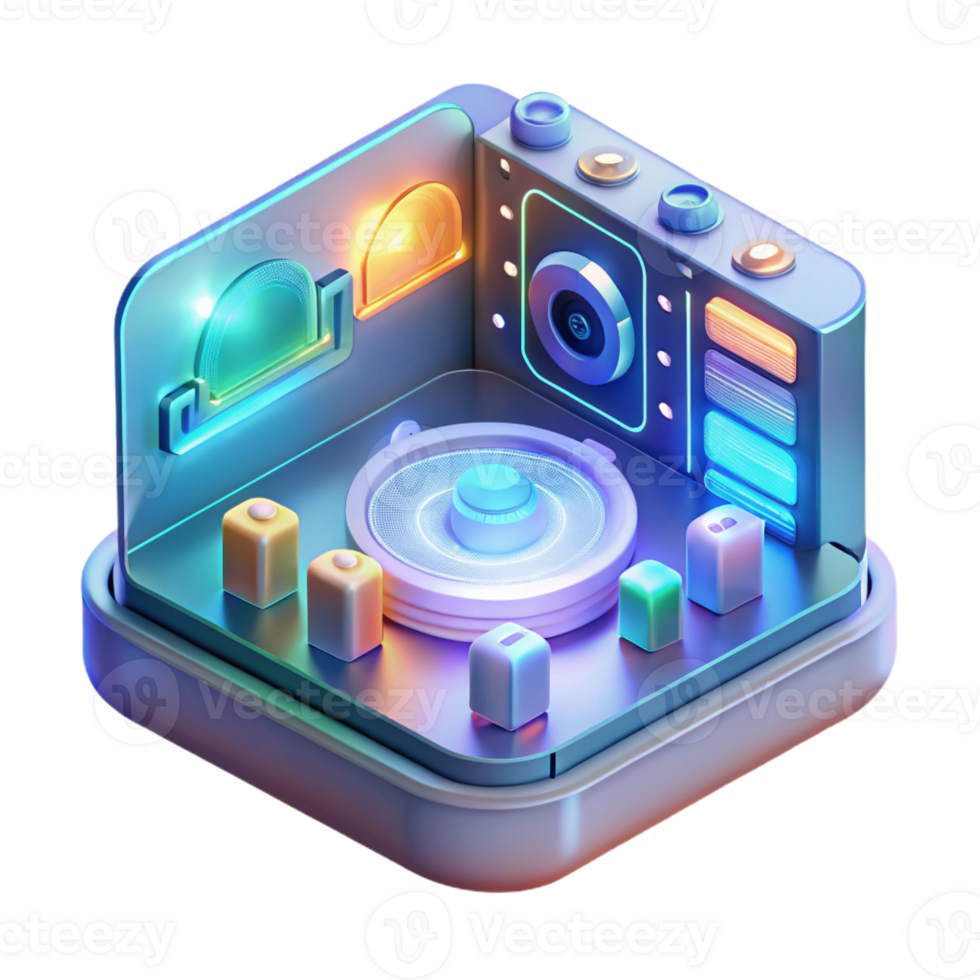 dramatic traditional A holographic interface displaying complex data and schematics. Bright, digital lighting. User interface design style premium png