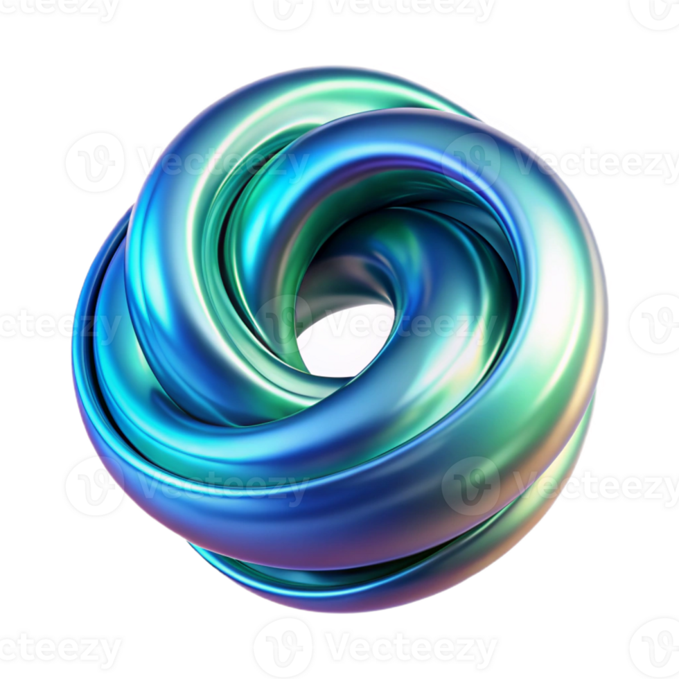 vibrant abstract A swirling vortex of iridescent blues and greens, resembling liquid metal, illuminated by a soft, ethereal glow. Smooth, flowing lines create a sense of motion and depth detailed png