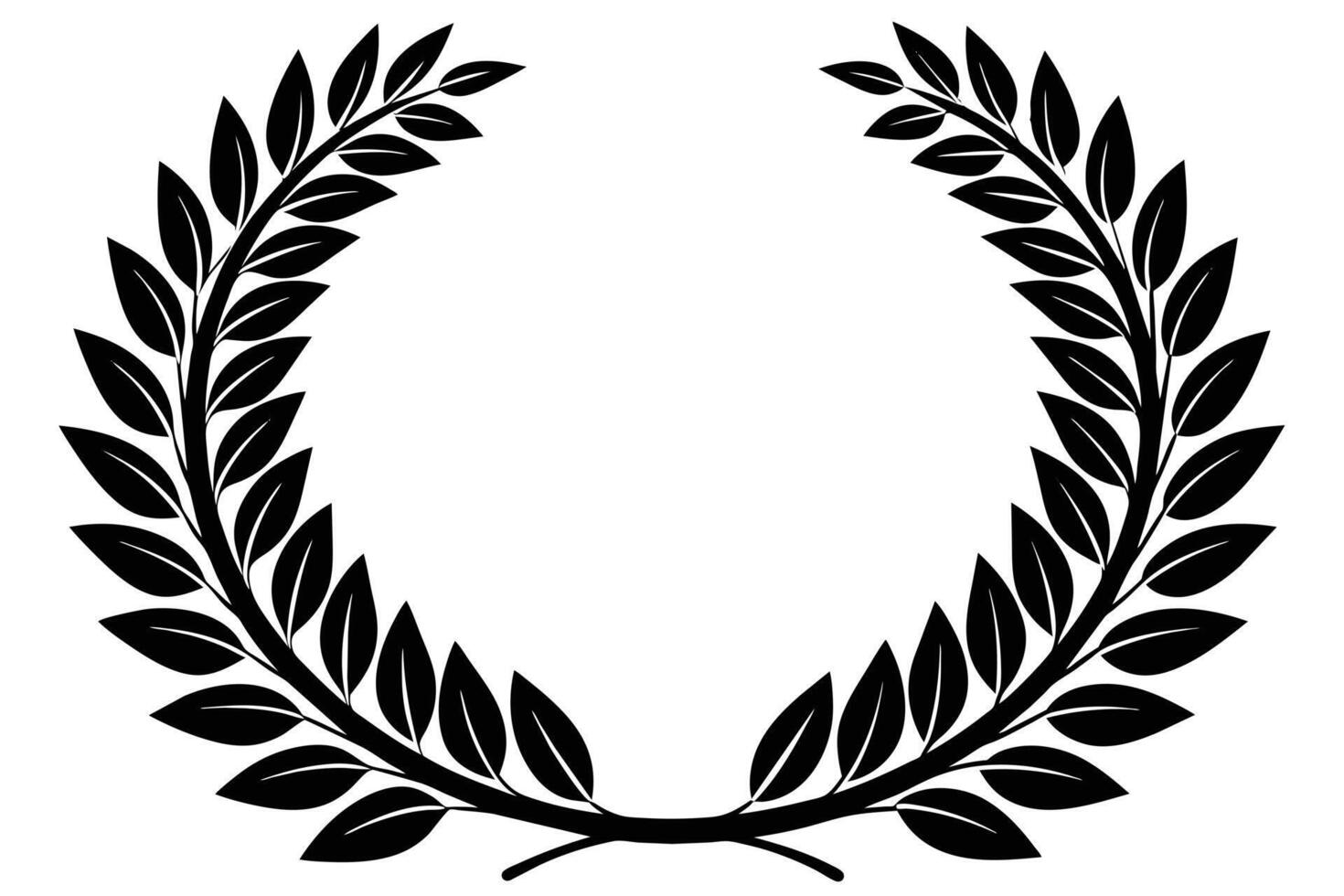 Elegant Laurel Wreath Graphic vector