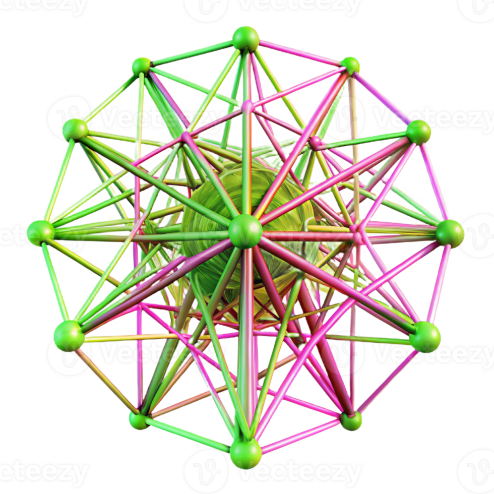 beautiful minimalist A network of pulsating neon pink and lime green lines, forming a complex web, high contrast lighting, digital art style high quality png