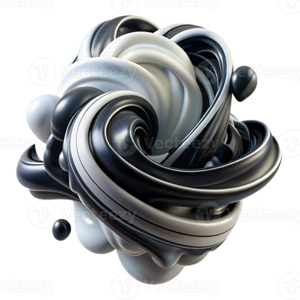 beautiful artistic A dynamic composition of swirling black and white lines, resembling smoke or ink in water, high contrast lighting, abstract expressionism 4K png