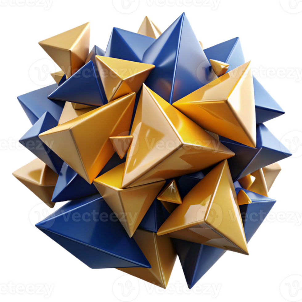 elegant artistic stunning modern Fragmented Triangles Abstract high resolution premium png