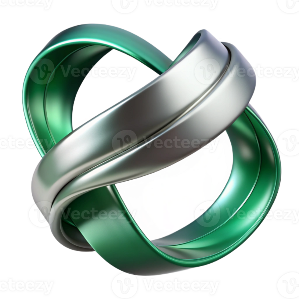 vibrant artistic A flowing ribbon of emerald and silver, twisting and turning in space, soft ambient lighting, Art Nouveau style original png