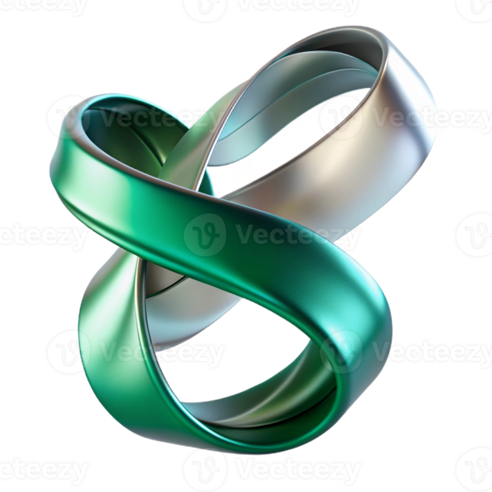 elegant abstract A flowing ribbon of emerald and silver, twisting and turning in space, soft ambient lighting, Art Nouveau style 4K png