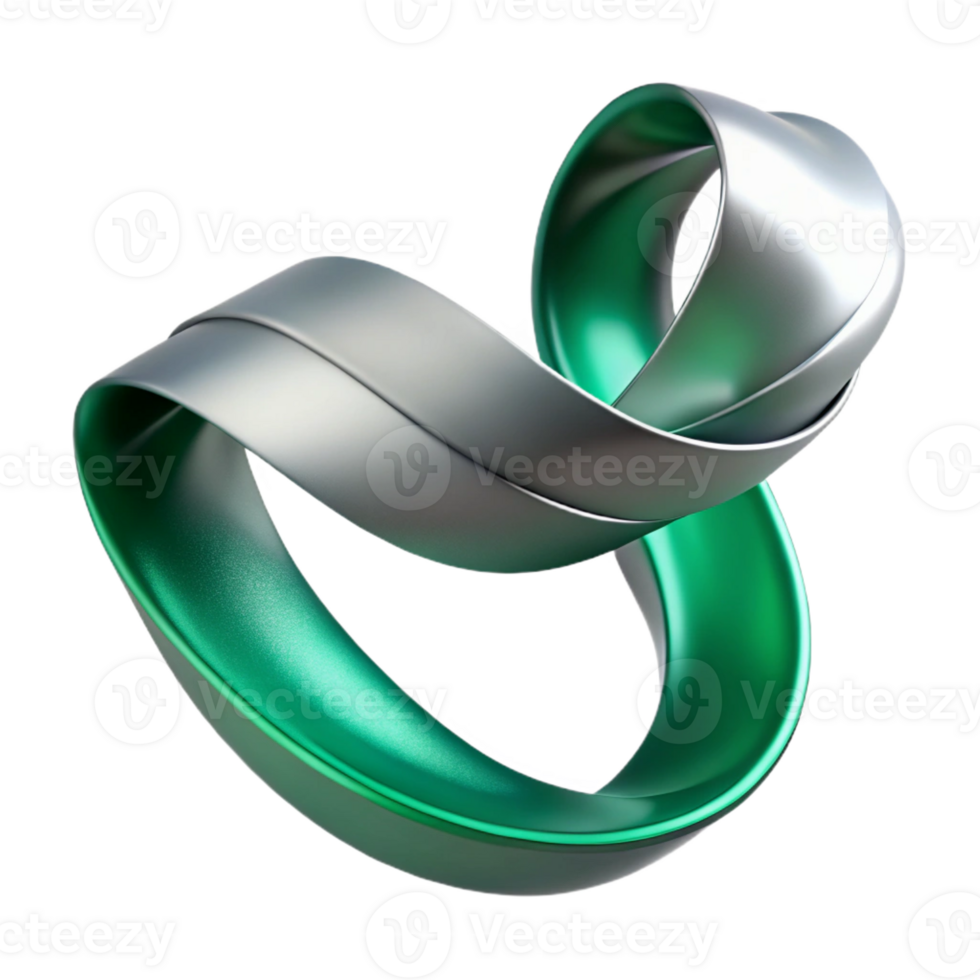 magnificent traditional A flowing ribbon of emerald and silver, twisting and turning in space, soft ambient lighting, Art Nouveau style exclusive png