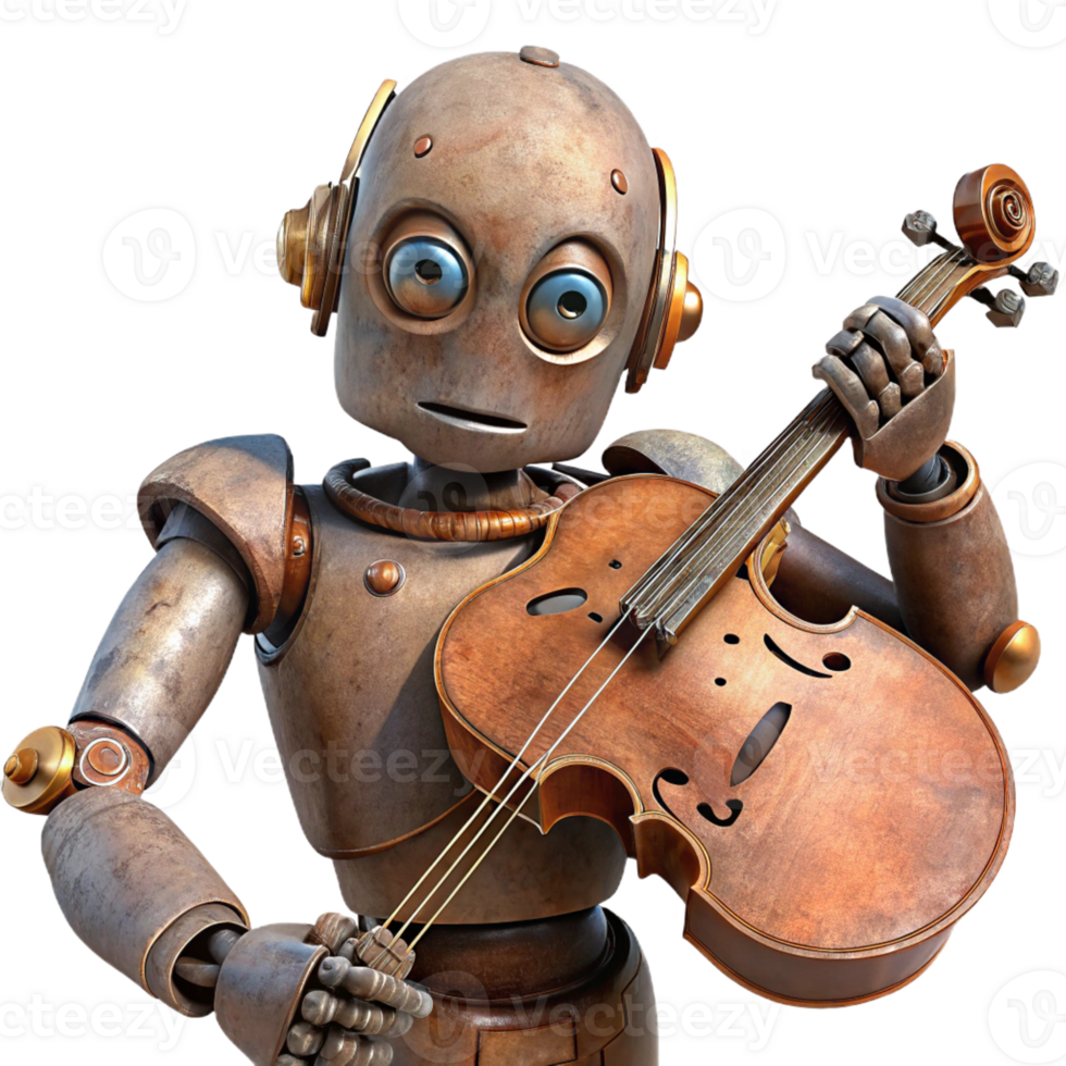 elegant creative A Robot Crafted from Salvaged Scrap high quality png