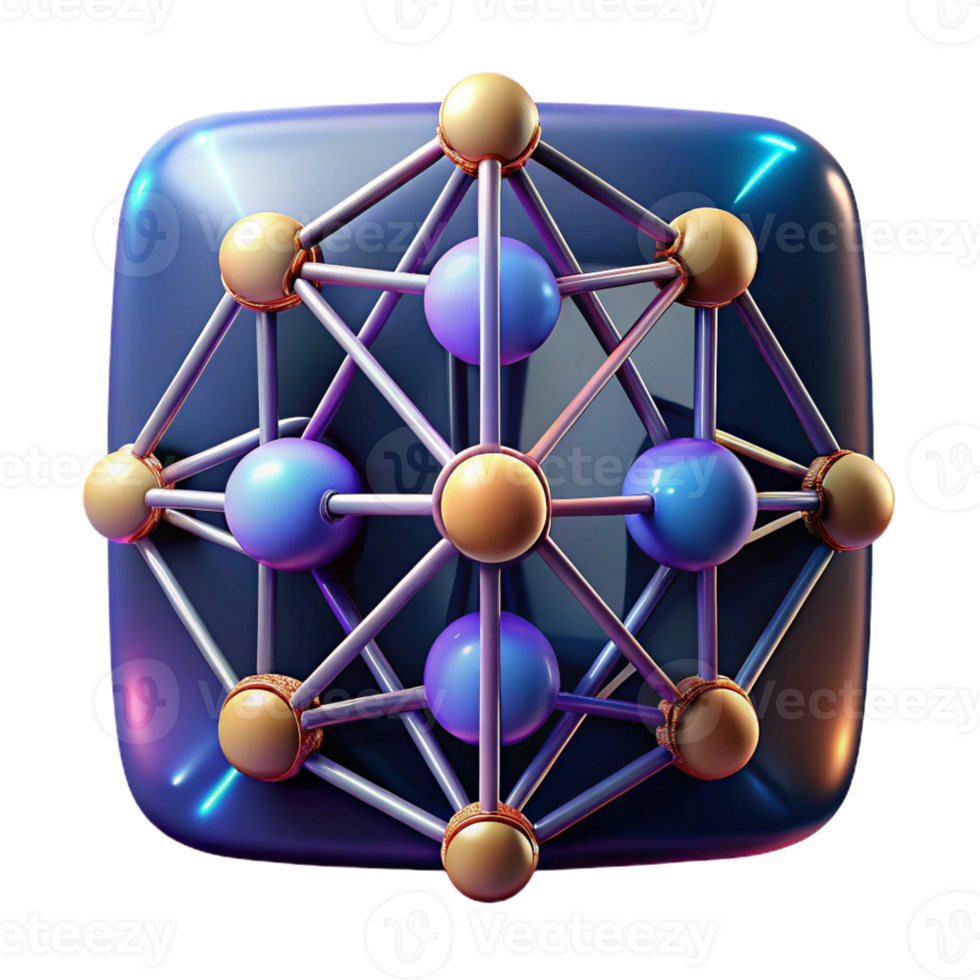 serene contemporary A stylized representation of a neural network with branching connections and glowing nodes, dark background with neon accents, abstract AI art style genuine png