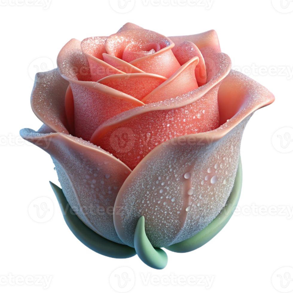 stunning traditional A single, unopened rosebud, covered in morning dew, soft, diffused lighting, macro photography style genuine png