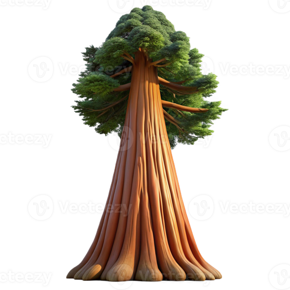wonderful abstract A giant sequoia tree, towering towards the sky, low angle view, majestic lighting, epic style original png