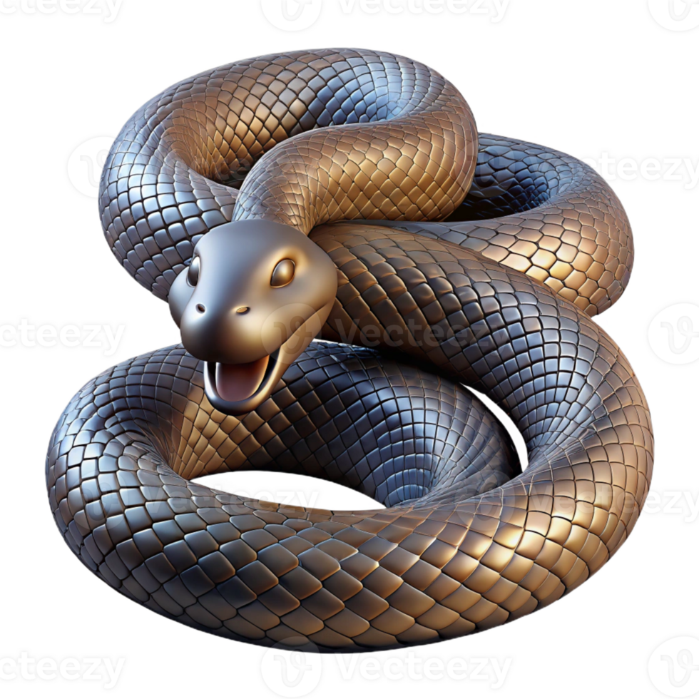 beautiful traditional A coiled rattlesnake, scales glistening in the sun, sharp focus, dramatic lighting, naturalistic style high resolution png