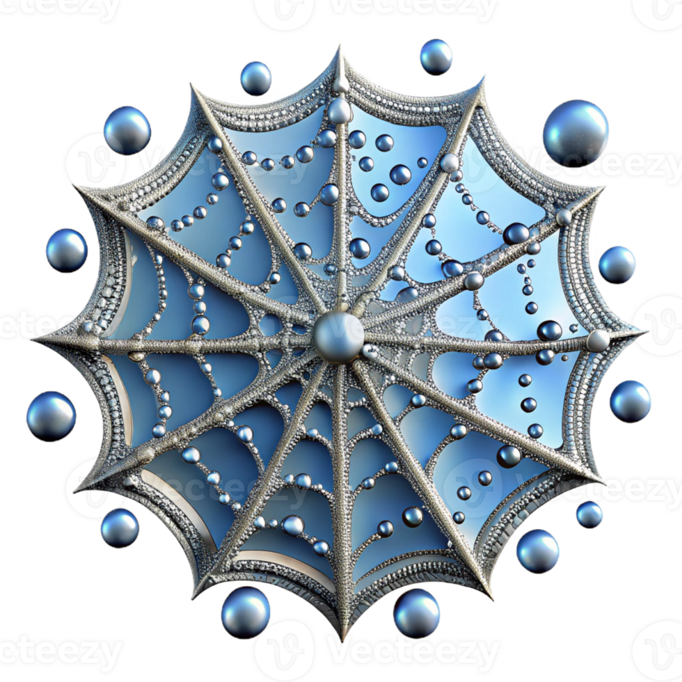 impressive minimalist A delicate spiderweb, covered in dew drops, sparkling in the morning sun, macro photography style premium png